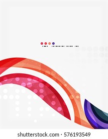 Beautiful colorful wave template. Vector abstract background for workflow layout, diagram, number options or web design