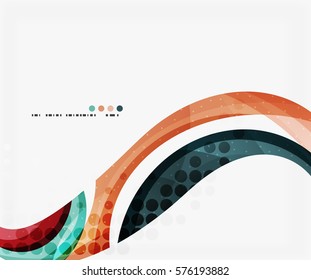 Beautiful colorful wave template. Vector abstract background for workflow layout, diagram, number options or web design