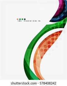 Beautiful colorful wave template. Vector abstract background for workflow layout, diagram, number options or web design