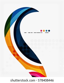 Beautiful colorful wave template. Vector abstract background for workflow layout, diagram, number options or web design