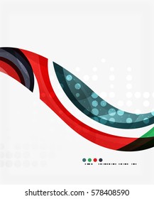 Beautiful colorful wave template. Vector abstract background for workflow layout, diagram, number options or web design