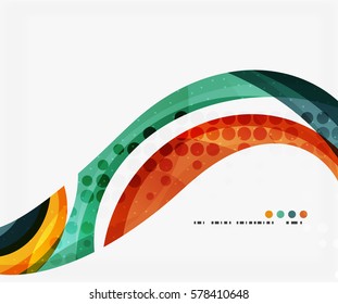 Hermosa plantilla de ondas coloridas. Fondo abstracto vectorial para diseño de flujo de trabajo, diagrama, opciones de número o diseño web