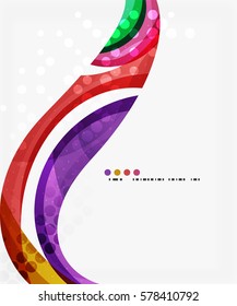 Beautiful colorful wave template. Vector abstract background for workflow layout, diagram, number options or web design