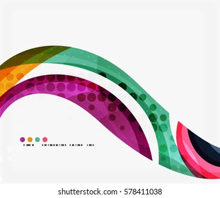Beautiful colorful wave template. Vector abstract background for workflow layout, diagram, number options or web design