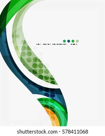Beautiful colorful wave template. Vector abstract background for workflow layout, diagram, number options or web design