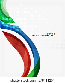 Beautiful colorful wave template. Vector abstract background for workflow layout, diagram, number options or web design