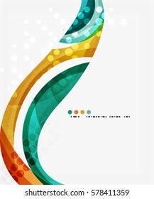 Hermosa plantilla de ondas coloridas. Fondo abstracto vectorial para diseño de flujo de trabajo, diagrama, opciones de número o diseño web