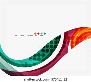 Beautiful colorful wave template. Vector abstract background for workflow layout, diagram, number options or web design