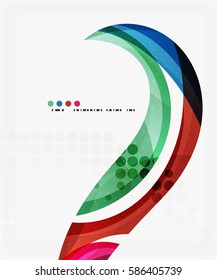 Schöne bunter Wellenvorlage. Abstrakter Vektorhintergrund für das Workflow-Layout, Diagramm, Zahlenoptionen oder Webdesign