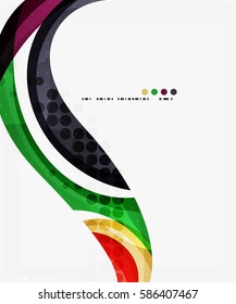 Beautiful colorful wave template. Vector abstract background for workflow layout, diagram, number options or web design
