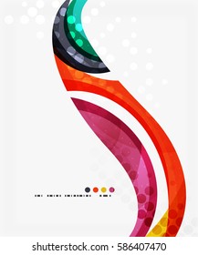 Beautiful colorful wave template. Vector abstract background for workflow layout, diagram, number options or web design