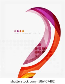 Hermosa plantilla de ondas coloridas. Fondo abstracto vectorial para diseño de flujo de trabajo, diagrama, opciones de número o diseño web