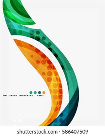 Hermosa plantilla de ondas coloridas. Fondo abstracto vectorial para diseño de flujo de trabajo, diagrama, opciones de número o diseño web