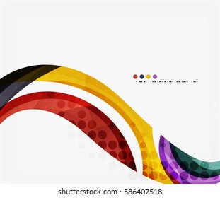 Beautiful colorful wave template. Vector abstract background for workflow layout, diagram, number options or web design