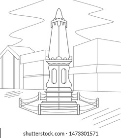 Beautiful coloring book for children with holiday theme on a white background.