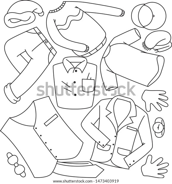 Beautiful Coloring Book Children Objects Theme Stock Vector (royalty 