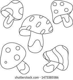 Beautiful coloring book for children with vegetables theme on a white background.