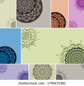 Beautiful colour mandala background illustration