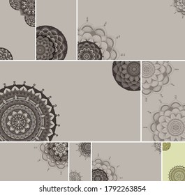 Beautiful colour mandala background illustration