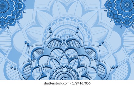 Beautiful colour mandala background illustration