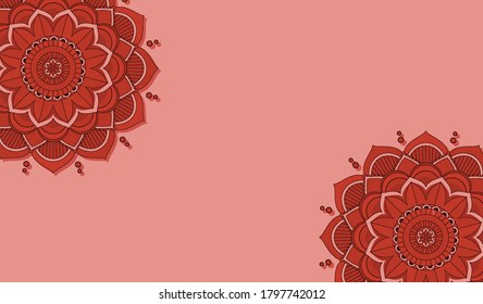 Beautiful colour mandala background illustration