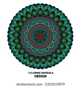 Schöne Farbe Mandala Vektordesign