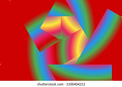 Bello gradiente colorido abstracto caleidoscopio para anuncios de fondo de papel pintado o plantilla de presentación