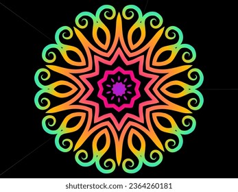 Beautiful colourful batik ethnic dayak ornament background pattern for aesthetic clothing or textile 