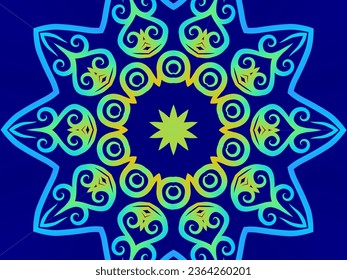 Beautiful colourful batik ethnic dayak ornament background pattern for aesthetic clothing or textile 