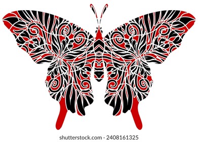 Beautiful colourful butterfly design with aesthetic wings and luxurious shape pattern 