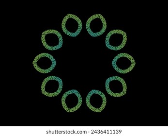 Beautiful colourful caleidoscope gradient flower petals art for commercial textile or background wallpaper 
