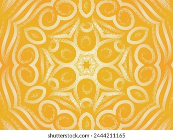 Beautiful colourful caleidoscope gradient flower art batik ethnic dayak borneo pattern background