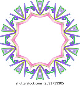 Beautiful colourful caleidoscope gradient flower petals art for commercial textile or background wallpaper 