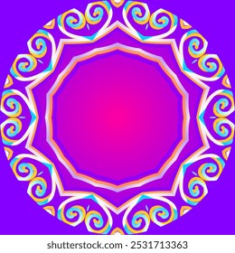 Arte colorido hermoso de los pétalos de flor del gradiente del caleidoscopio para el Fondo de pantalla comercial de la materia textil o del fondo 