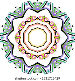 Beautiful colourful caleidoscope gradient flower petals art for commercial textile or background wallpaper 