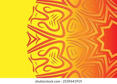 Beautiful colourful caleidoscope gradient flower art batik ethnic dayak borneo pattern background	