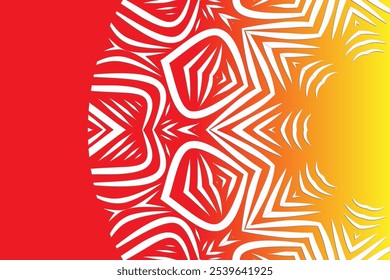 Beautiful colourful caleidoscope gradient flower art batik ethnic dayak borneo pattern background	