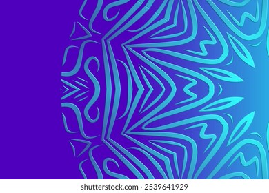 Beautiful colourful caleidoscope gradient flower art batik ethnic dayak borneo pattern background	