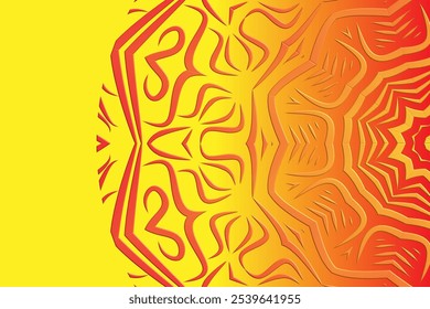 Beautiful colourful caleidoscope gradient flower art batik ethnic dayak borneo pattern background	
