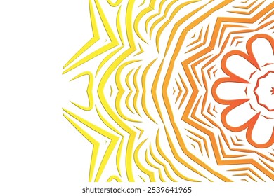 Beautiful colourful caleidoscope gradient flower art batik ethnic dayak borneo pattern background	
