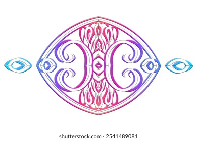 Bonito colorido caleidoscópio gradiente flor arte batik étnico dia borneo padrão fundo	