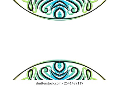 Hermoso caleidoscopio colorido gradiente de arte de flores batik étnico dayak borneo patrón de fondo	