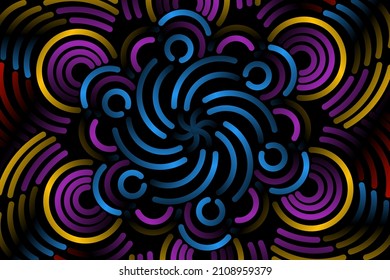 Beautiful colourful  caleidoscope gradient of traditional flower floral batik ethnic frame illustration 