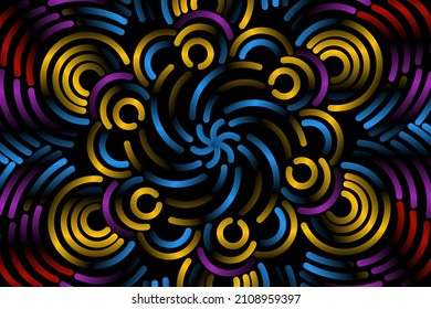 Beautiful colourful  caleidoscope gradient of traditional flower floral batik ethnic frame illustration 