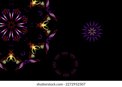 Beautiful colourful caleidoscope illustrations design triple circle corona covid 19 virus 

