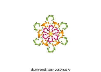 Beautiful colourful flower  floral and leaf frame design Vector for wallpaper background ads or presentation template