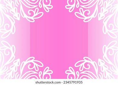 Hermoso fondo de gradiente colorido con flor blanca línea de arte patrón de la cultura indonesia batik tradicional