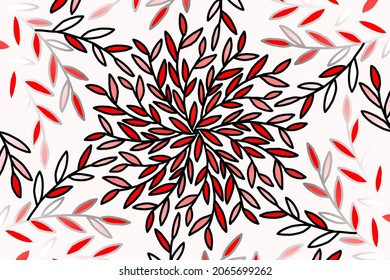 Beautiful colourful  gradient batik ethnic flower floral and leaf frame design Vector for wallpaper background ads or presentation template