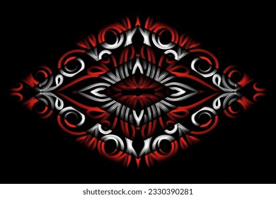 Hermoso color gradiente batik línea étnica de fondo de arte 