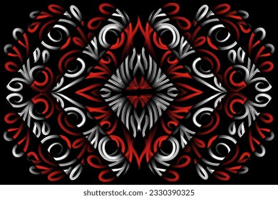 Hermoso color gradiente batik línea étnica de fondo de arte 